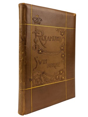 Lot 17 - CEDRIC CHIVERS BATH BINDING - 1899 ROSAMUND, QUEEN OF THE LOMBARDS - ALGERNON CHARLES SWINBURNE