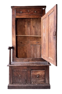 Lot 265 - 18TH CENTURY OAK HALL ' BACON ' SETTLE
