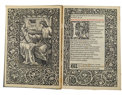 Lot 1 - KELMSCOTT PRESS - 1896 THE ROMANCE OF SIR DEGREVANT, WILLIAM MORRIS