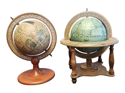 Lot 276 - TWO VINTAGE DESKTOP WORLD GLOBES