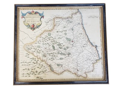 Lot 545 - AFTER ROBERT MORDEN (C. 1650-1703) - LATE 17TH CENTURY MAP OF DURHAM