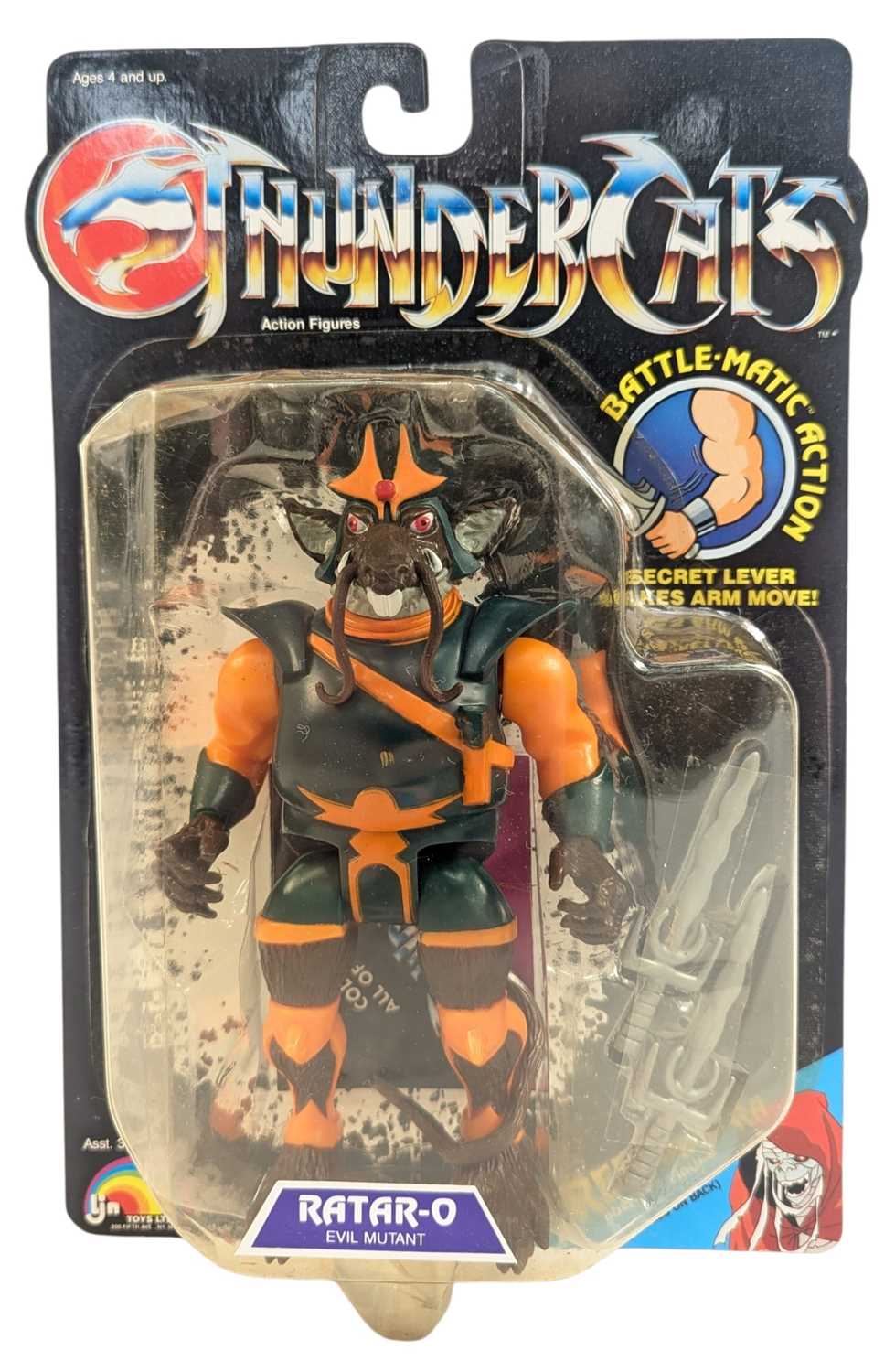 Lot 508 - THUNDERCATS - LJN - ORIGINAL MOC CARDED ACTION FIGURE RATAR-O