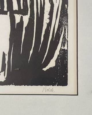 Lot 281 - BELIEVED EMIL NOLDE (1867-1956) - ' TANDELEI ' - 1917 WOODCUT PRINT ON PAPER