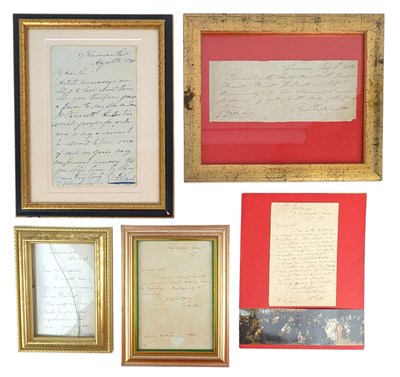 Lot 11 - ART INTEREST - COLLECTION FRAMED SIGNED LETTERS TO INCUDE JOHN BELL, WILLIAM FRITH ETC