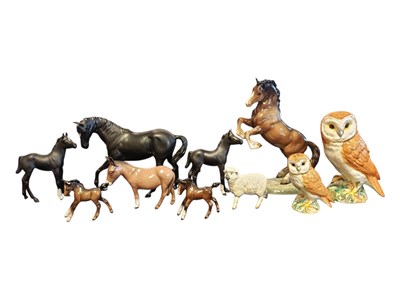 Lot 74 - BESWICK & ROYAL DOULTON - COLLECTION OF LATE 20TH CENTURY PORCELAIN ANIMAL FIGURES