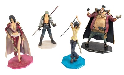 Lot 772 - ONE PIECE x4 MEGAHOUSE PORTRAIT OF PIRATES P.O.P FIGURES