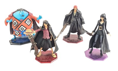 Lot 773 - ONE PIECE x4 MEGAHOUSE PORTRAIT OF PIRATES P.O.P FIGURES