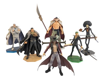 Lot 774 - ONE PIECE x6 MEGAHOUSE PORTRAIT OF PIRATES P.O.P FIGURES
