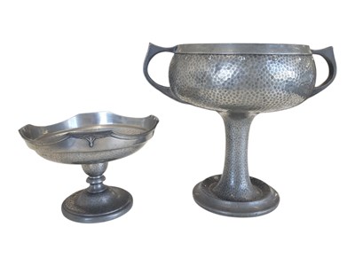 Lot 289 - FRANK COBB - LIBERTY & CO - ARTS & CRAFTS EARLY 20TH CENTURY PEDESTAL DISHES