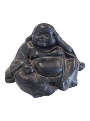 Lot 290 - 20TH CENTURY CHINESE VINTAGE CARVED SOAPSTONE SEATED BUDDHA FIGURE
