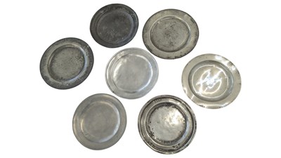 Lot 293 - COLLECTION OF 18TH & 19TH CENTURY METAL PEWTER DINNER PLATES