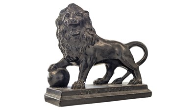 Lot 305 - EARLY BRONZE SPELTER FIGURE OF MEDICI LION