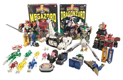 Lot 785 - POWER RANGERS - VINTAGE BANDAI MEGAZORD, DRAGONZORD, AND OTHER