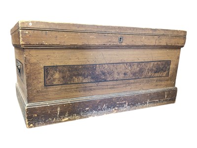 Lot 814 - 19TH CENTURY PAINTED PINE BLANKET BOX