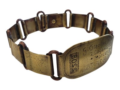 Lot 110 - BRISTOL LOCAL INTEREST - EARLY 20TH CENTURY BRASS & COPPER DOG COLLAR