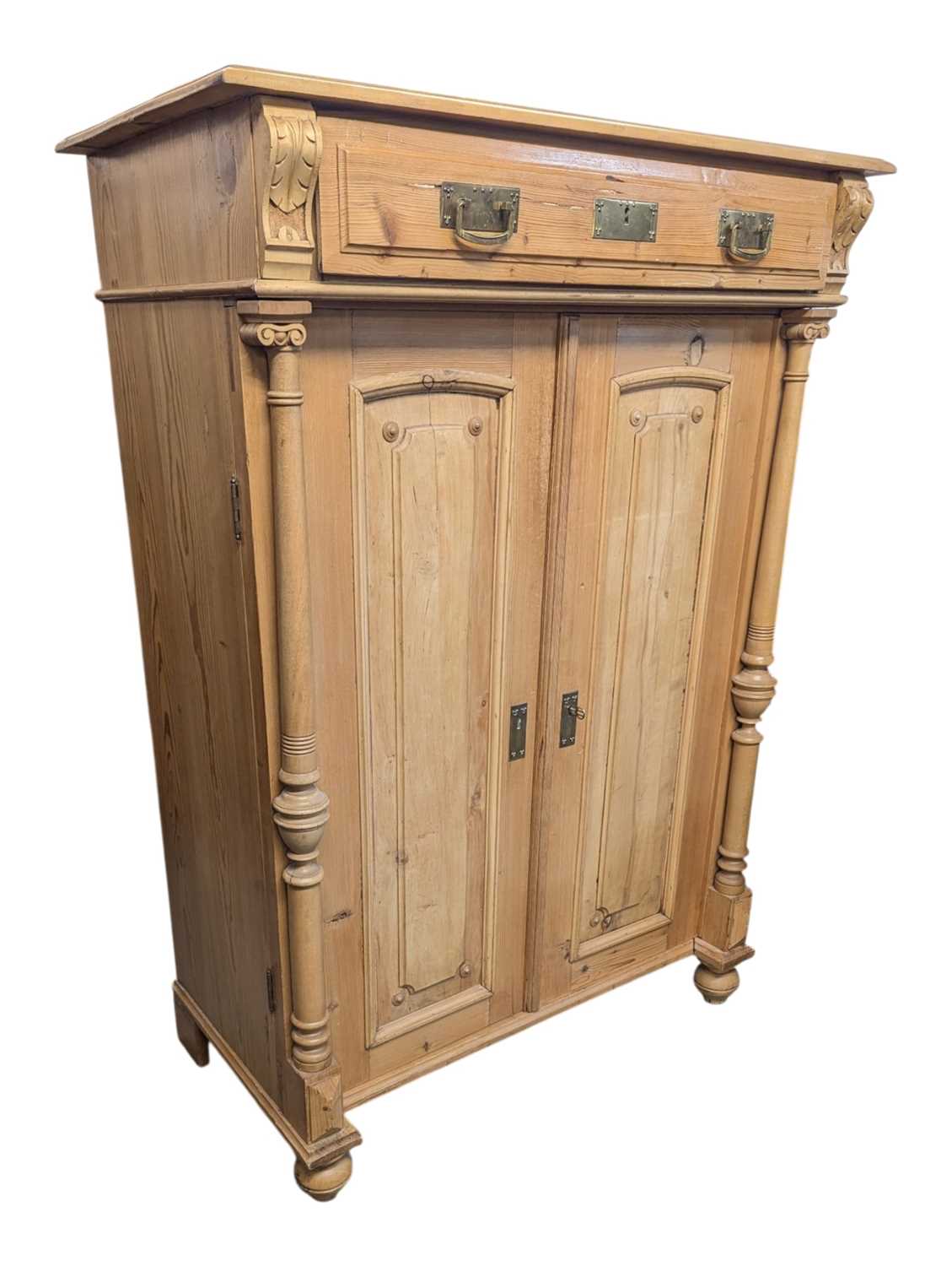 Lot 794 - 20TH CENTURY PINE FARMHOUSE KITCHEN LARDER CUBPOARD