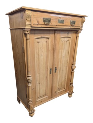 Lot 794 - 20TH CENTURY PINE FARMHOUSE KITCHEN LARDER CUBPOARD