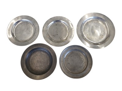 Lot 304 - COLLECTION OF 18TH & 19TH CENTURY METAL PEWTER DINNER PLATES
