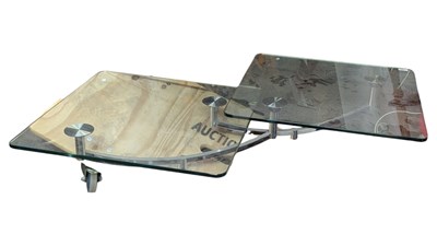 Lot 626 - CONTEMPORARY GLASS CANTILEVER COFFEE / OCCASIONAL TABLE