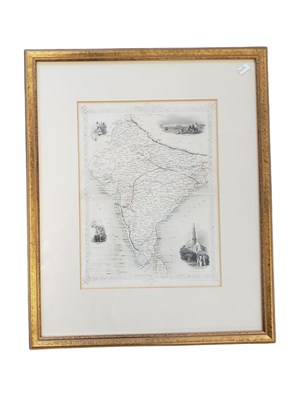 Lot 539 - 19TH CENTURY STEEL ENGRAVED MAP OF BRITISH INDIA PRODUCED BY JOHN TALLIS & CO