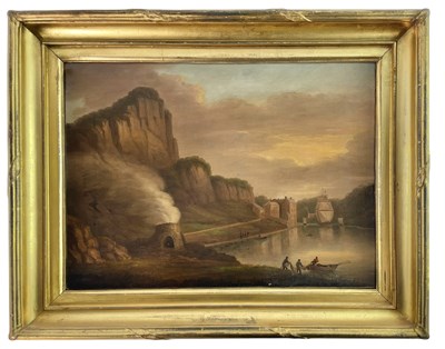 Lot 306 - ENGLISH 19TH CENTURY SCHOOL - ST. VINCENT'S ROCKS, CLIFTON - OIL ON CANVAS PAINTING