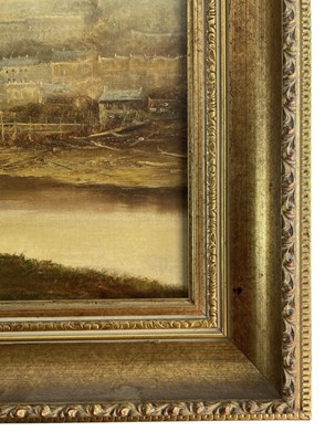Lot 320 - HENRY HARRIS (1852-1926) - CLIFTON SUSPENSION BRIDGE - OIL ON CANVAS PAINTING
