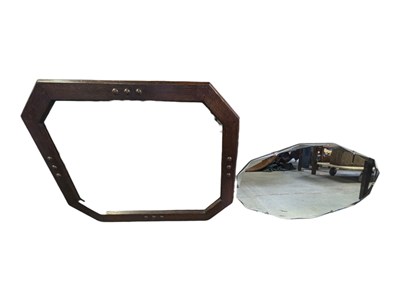 Lot 786 - TWO EARLY 20TH CENTURY ART DECO HANGING WALL MIRRORS