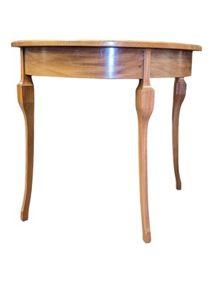 Lot 789 - 19TH CENTURY BIEDERMEIER STYLE DEMI LUNE OCCASIONAL HALL TABLE