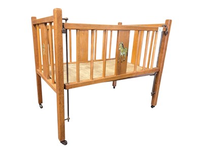 Lot 787 - VINTAGE MID CENTURY WOODEN COT / CRIB