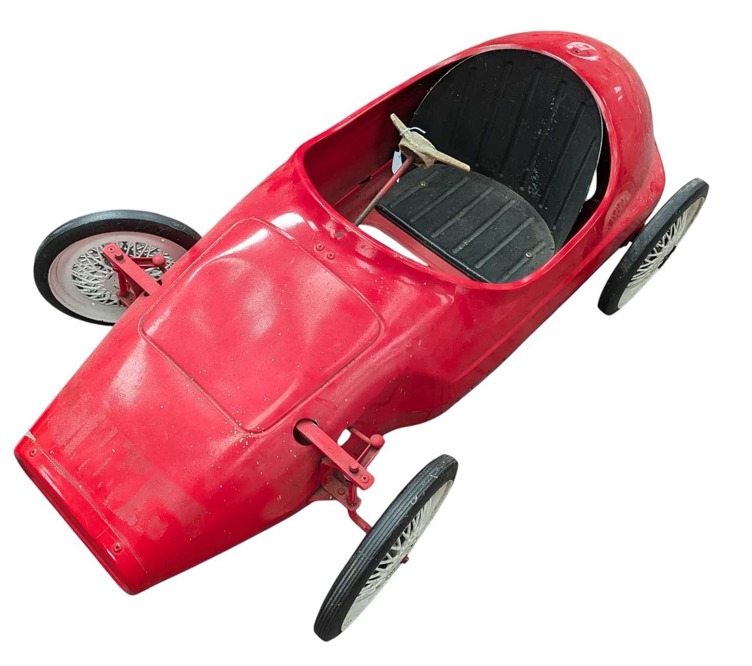 Lot 2 - PEDAL CAR - VINTAGE TRIANG VANWALL TINPLATE PEDAL CAR