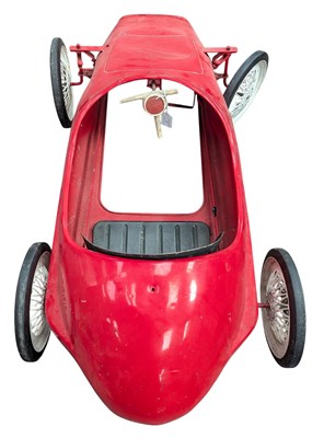 Lot 2 - PEDAL CAR - VINTAGE TRIANG VANWALL TINPLATE PEDAL CAR