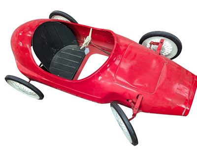 Lot 2 - PEDAL CAR - VINTAGE TRIANG VANWALL TINPLATE PEDAL CAR