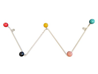 Lot 320 - MID 20TH CENTURY RETRO WIREWORK SPUTNIK ATOMIC WALL COAT RACK
