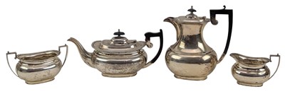 Lot 5 - 20TH CENTURY GEORGE V HALLMARKED SILVER 4 PIECE TEA SERVICE