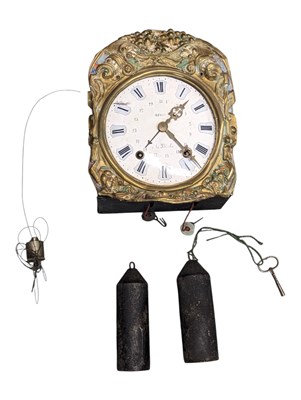 Lot 782 - L LEROY, PARIS - 19TH CENTURY FRENCH EMBOSSED WALL CLOCK