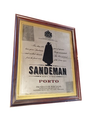Lot 321 - 1970S / 1980S VINTAGE SANDEMAN PORTO ADVERTISING MIRROR