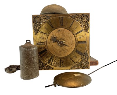 Lot 312 - GEORGE VOYCE, MONMOUTH - 18TH CENTURY C. 1720S BRASS SINGLE HANDED CLOCK