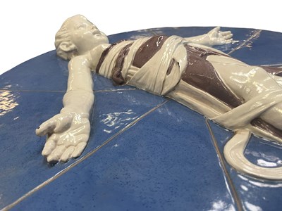 Lot 295 - AFTER ANDREA DELLA ROBBIA - CANTAGALLI LATE 19TH CENTURY TERRACOTTA ROUNDEL