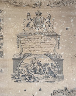 Lot 300 - THOMAS MARTYN - NEW & ACCURATE MAP OF CORNWALL - 1784 W. FADE LINEN BACK MAP