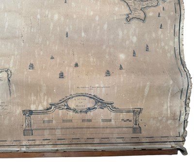 Lot 300 - THOMAS MARTYN - NEW & ACCURATE MAP OF CORNWALL - 1784 W. FADE LINEN BACK MAP