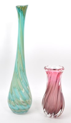 Lot 12 - TWO MID CENTURY GLASS VASES
