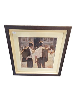 Lot 608 - ALDO BALDING TWO GENTLEMEN IN MILAN PRINT