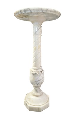 Lot 492 - 19TH CENTURY WHITE MARBLE COLUMN / PEDESTAL STAND