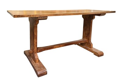 Lot 316 - ARTS & CRAFTS 1920S OAK REFECTORY DINING TABLE