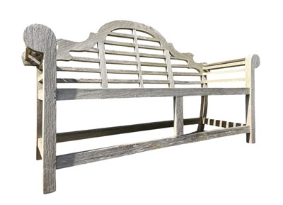 Lot 574 - LUTJENS MANNER TEAK OUTDOOR GARDEN BENCH