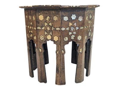 Lot 701 - EARLY 20TH CENTURY INDIAN MOTHER OF PEARL OCCASIONAL TABLE