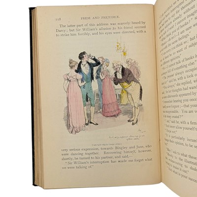 Lot 1 - AUSTEN, JANE - 1895 PRIDE AND PREJUDICE, "PEACOCK" AUSTEN, ILLUSTRATED HUGH THOMPSON