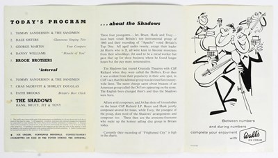 Lot 183 - THE SHADOWS - ROCK & ROLL GROUP - EARLY SIGNED PROGRAMME