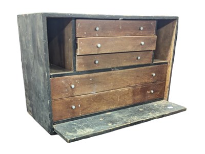 Lot 639 - VINTAGE 20TH CENTURY TABLE TOP MACHINIST / ENGINEER'S TOOL CHEST OF DRAWERS