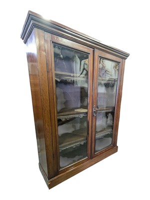 Lot 776 - EARLY 20TH CENTURY EDWARDIAN MAHOGANY GLAZED FRONT BOOKCASE CABINET